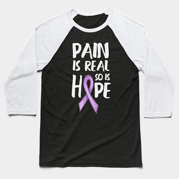 'Pain Is Real So Is Hope' PTSD Mental Health Shirt Baseball T-Shirt by ourwackyhome